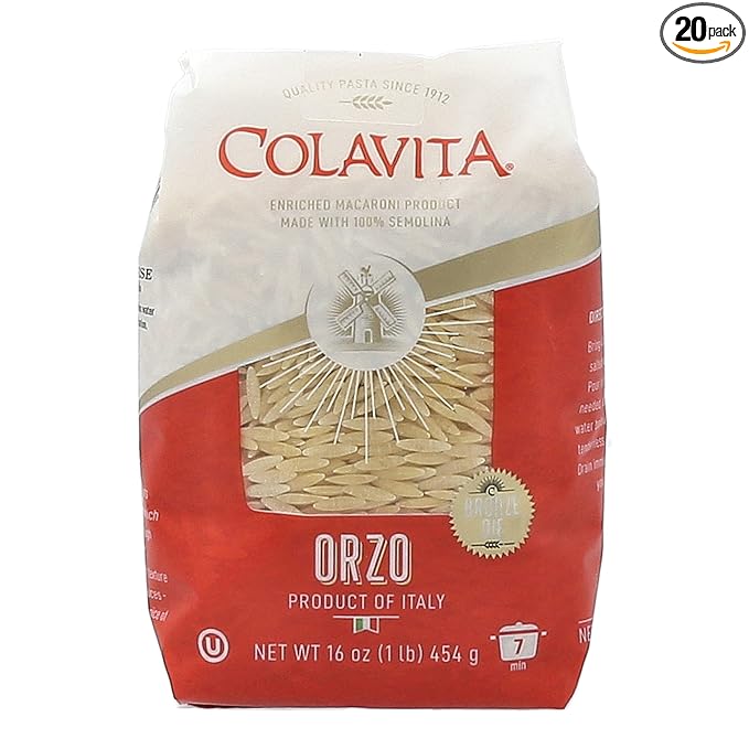 Colavita Pasta - Orzo 1 Pound - Pack of 20