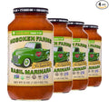 Hoboken Farms Basil Marinara Sauce - No Sugar Added Low Sodium Non-GMO Preservative-Free Low Carb Keto – Better For You Pasta Sauce! (25 Fl Oz Pack of 4)