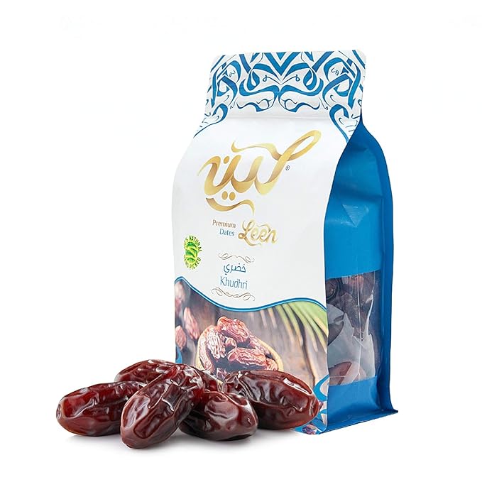 Leen Khodhri Dates Resealable Zipper Pouch | Naturally Sweet with Rich Traditional Taste | Authentic Saudi Dates | 100% Natural (400 g)