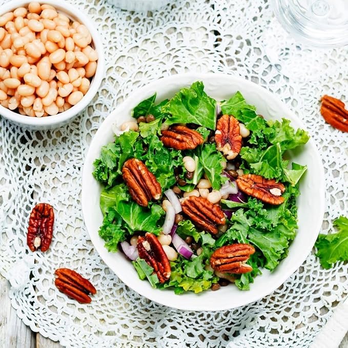 Large Pecan Pieces with Halves 20 lb Bulk | Premium Texas-Grown Raw Pecans | Unsalted Natural &amp Non-GMO | Freshly Shelled Family-Farm Nuts for Baking Cooking &amp Snacking | Gluten-Free |