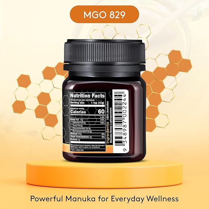 Nature’s Gold Raw Manuka Honey MGO 829+ | Authentic MGO Australian Honey Non-GMO 100% Pure Genuine Traceable from Hive to Home