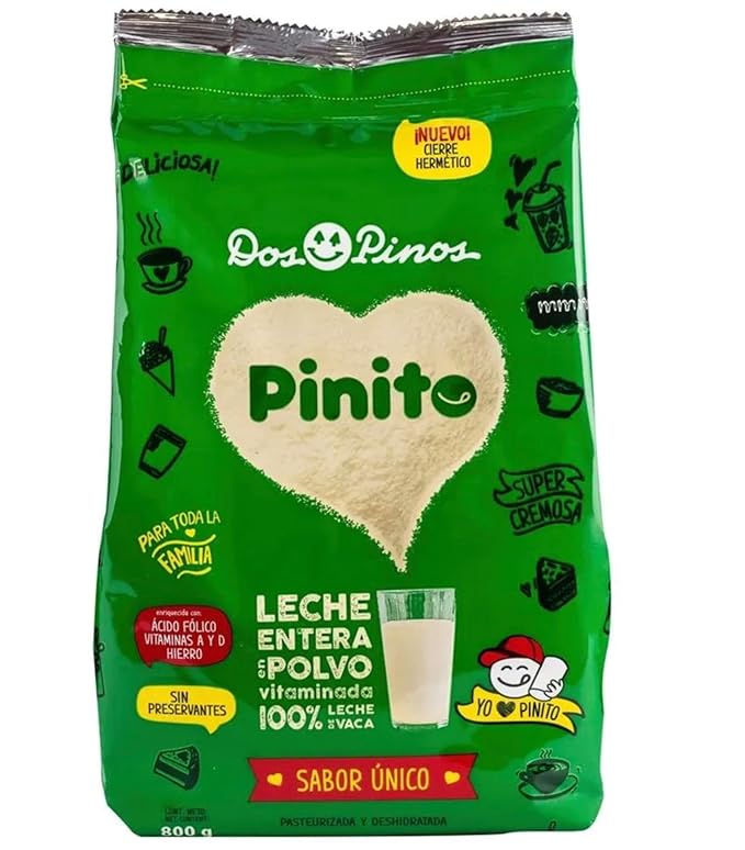 DOS PINOS Leche Pinito – Leche Entera en Polvo 800 g (28.2 oz) | Whole Milk Powder | Instantánea Nutritiva y Cremosa- los pinos