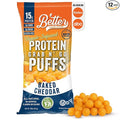 Better Than Good Savory Keto Baked Cheddar Protein Puffs – Gluten-Free Low Calorie High Protein Low Carb Paleo Sugar-Free Healthy Snacks for Kids &amp Diabetics | No Artificial Flavours (12 Pack