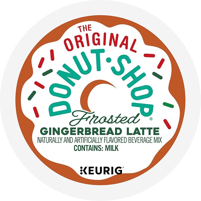The Original Donut Shop One Step Latte Frosted Gingerbread Keurig Single Serve K-Cup Pods 60 Count (6 Packs of 10)