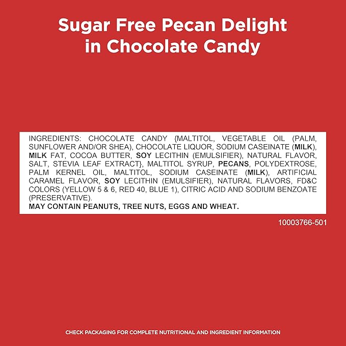 RUSSELL STOVER Sugar Free Pecan Delight Chocolate Candy 2.4 oz. bag (Pack of 10)