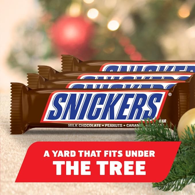 Snickers Yard Chocolate Bars Candy 18 Count 33.48 Ounce
