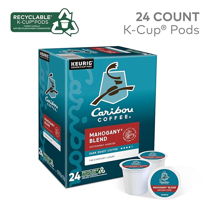 Caribou Coffee® Single-Serve Coffee K-Cup® Pods Mahogany Carton Of 24