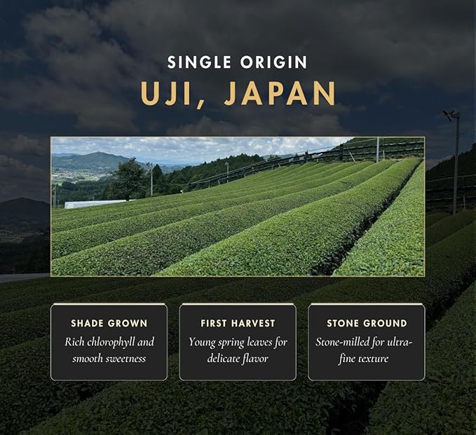 Nippon Matcha – Organic Premium Ceremonial Grade Japanese Matcha Green Tea Powder – First Harvest from Uji Kyoto – USDA Certified Stone-Ground Smooth &amp Vibrant (100g/3.53oz)