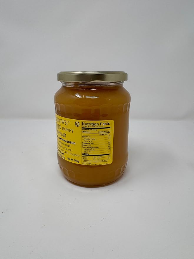 Altay Raw Mountain Honey - 100% Pure Unfiltered Unpasteurized Ethically Sourced - Glass Jar 908g / 35.2oz