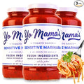 Yo Mama's Foods Sensitive Marinara Pasta Sauce | (3) 25 Ounce Jars | No Sugar Added Low Carb Gluten Free Paleo Friendly and Made with Fresh Non-GMO Tomatoes