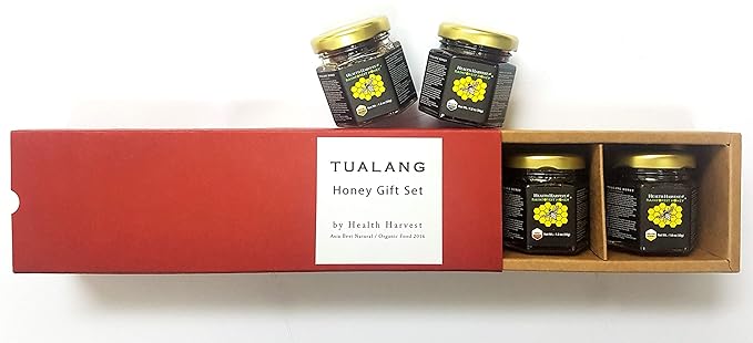 [Gift Choice] Tualang Honey Gift Set | Total Activity 9.5+ to 14+ | Pollen Count 2.4M+ to 6.5M+ | Pollen Varieties 100+ to 200+ | Multiple Awards-Winning (Red)