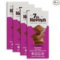 7th Heaven Vegan Oat Milk Chocolate Bars (3.5oz Full Size Candy Bars - 4 Packs) - Non GMO Kosher Parve Cruelty Free Fair Trade Cocoa 100% Dairy Free Chocolate Bars Perfect for Holiday Stocking S