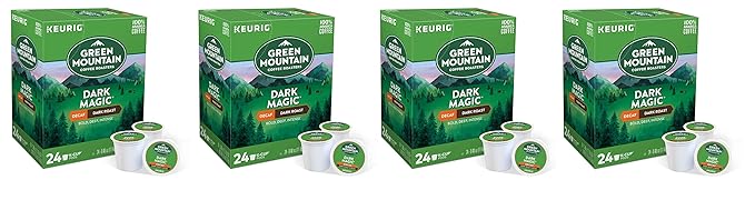 Green Mountain Dark Magic DECAF Extra Bold for Keurig Brewers 24 K-Cups (4 Pack)