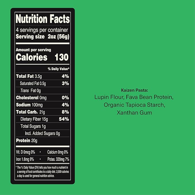 Kaizen Pasta &amp Rice Variety Pack – Low Carb High Protein Sampler with Fusilli Lumache Rice Mac &amp Cheese – Gluten-Free Keto-Friendly (4-Pack)