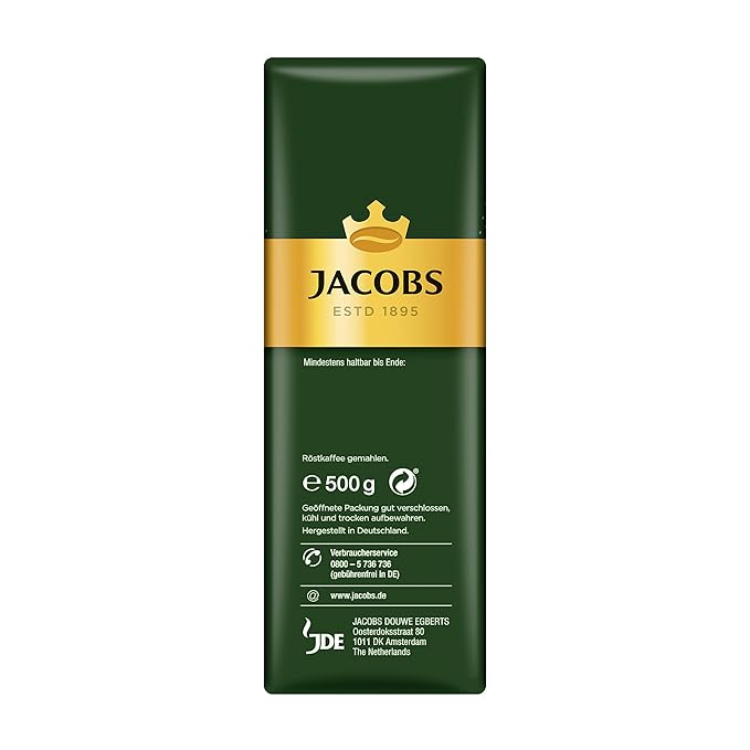 Jacobs Kronung Ground Coffee 500 Gram / 17.6 Ounce (Pack of 6)