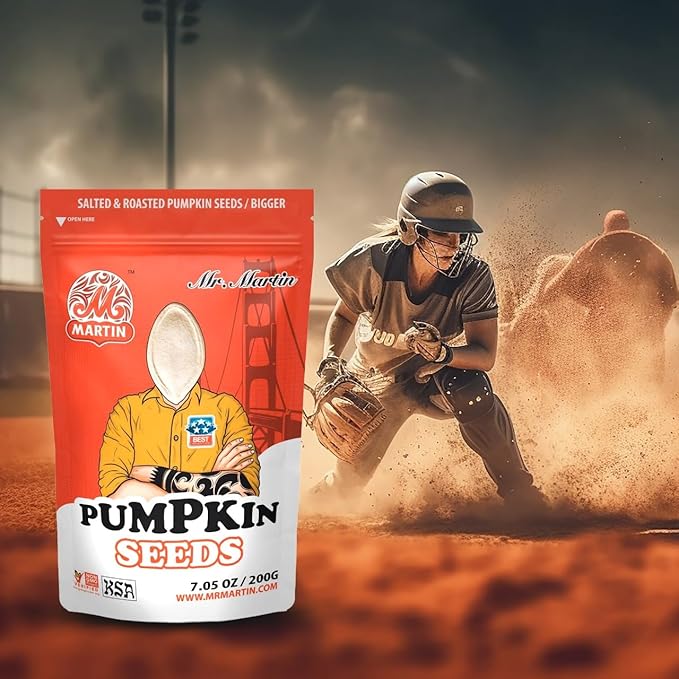 MR. MARTIN Freshly Roasted Salted Pumpkin Seeds Keto Friendly Snack Non-GMO Vegan Low Sodium 3 Pack