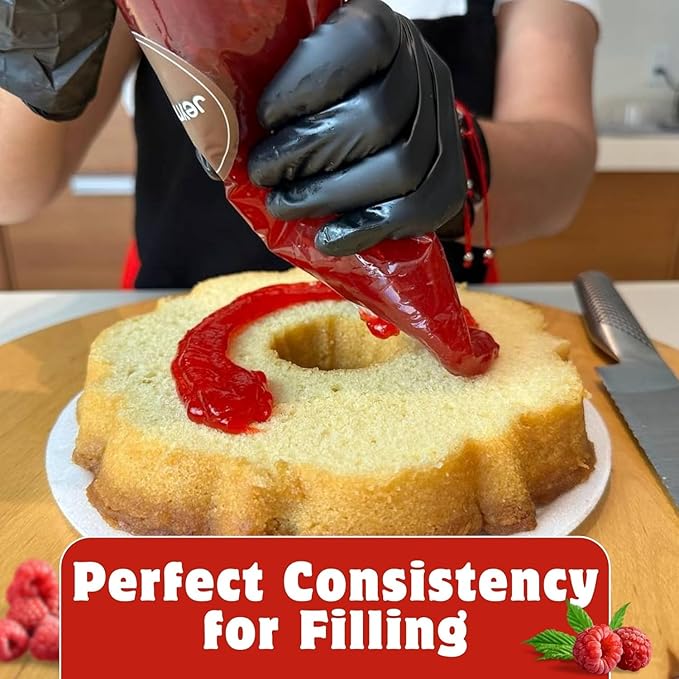 Jeynuuss Raspberry Cake Filling 2LB - Pastry Filling Raspberry Filling for Cakes Cream Cheese Filling 3 Pack