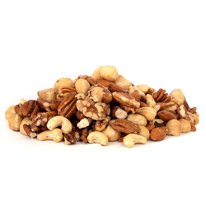 Jaybee’s Raw Deluxe Mixed Nuts Unsalted 3 Pound – Almonds Cashews Pecans Walnuts Brazil Nuts &amp Macadamias – Natural Fresh Variety in Resealable Bulk Bag