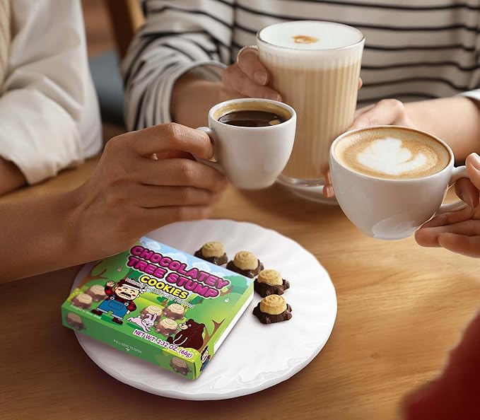 Bourbon Chocolatey Tree Stump Cookies 10-Pack – Japanese Stump-Shaped Biscuits with Rich Chocolate Filling