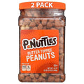 P-Nuttles Butter Toffee Covered Peanuts 44 Oz Resealable Jar (Pack of 2) - Sweet &amp Salty Candied Peanuts Snacks - Perfect for Parties Travel &amp Gatherings - Kosher Certified Crunchy Gourmet S