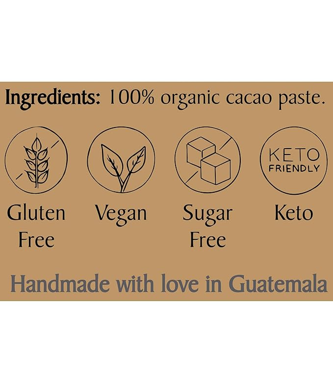Ceremonial Cacao Ancestral by 5ô2-8 oz - Sugar Free - Anti Oxidant SuperFood - Ancient Indigenous Drink from the Mayans - For Ceremonies - Vegan - Keto - Baking (Cacao 8oz)