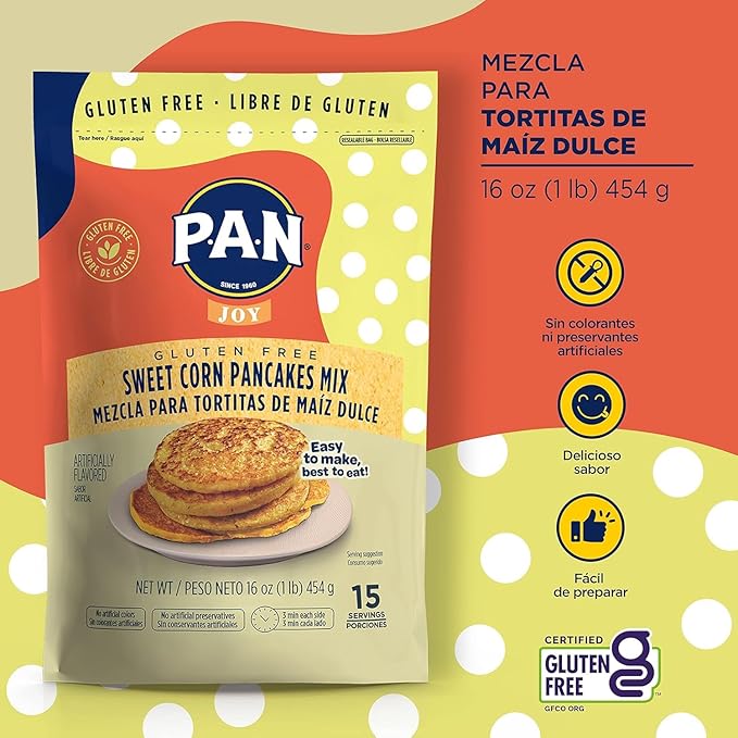 Pancake &amp Bake 6-Pack Bundle: Gluten-Free Sweet Corn Pancakes Waffles Cornbread &amp Muffins Mixes for Easy and Delicious Baking. Variety Pack Flour Mixes for Every Occasion