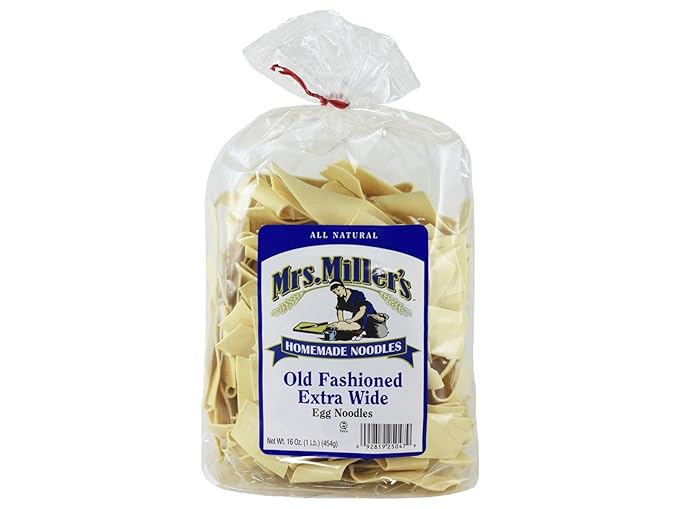 AmishTastes Mrs. Miller's Egg Noodles 64 Oz. Variety Box (Angel Hair Extra Wide Fine Kluski)