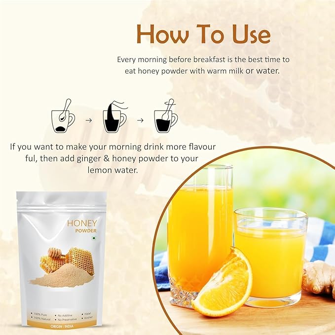 VED Honey Powder 100gm- Dried Honey for Food- Beverages-Bakery-Cosmetics- Natural Sweetener. Brand: Generic