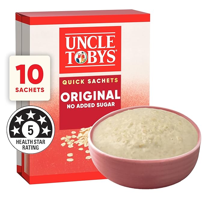 UNCLE TOBYS Oats Quick Sachets Original 10 Sachets 340g