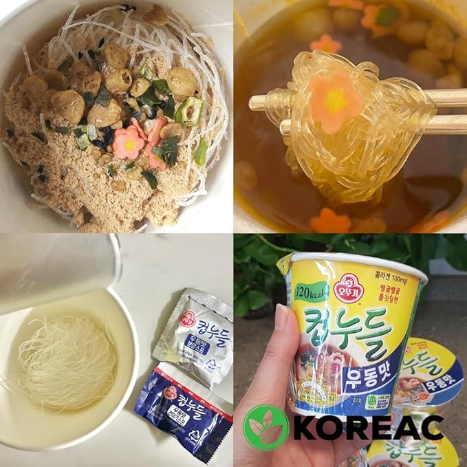 KOREAC_Korean Instant diet ramen low calories 120kcal diet snackhot soup noodle (Udon Noodles Flavour 120kcal X 6pcs)