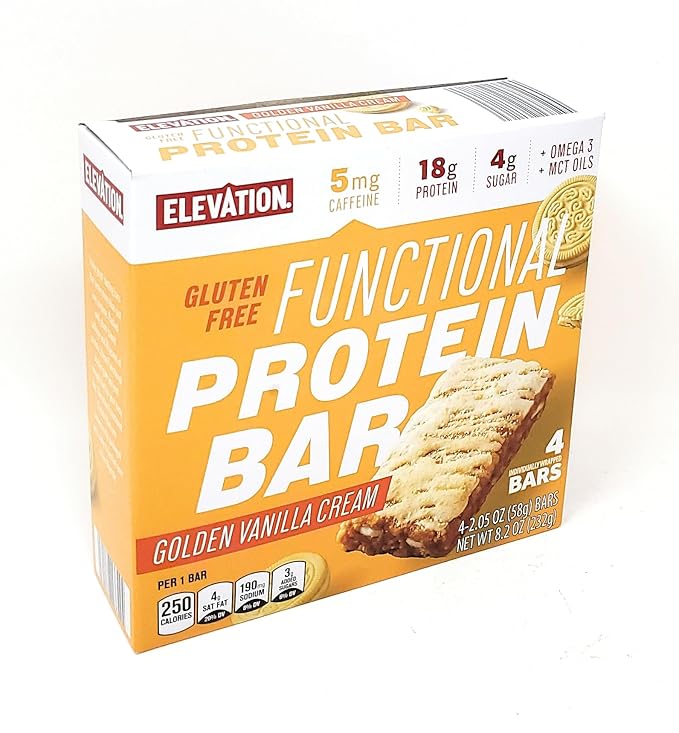Functional Protein Bar Golden Vanilla Cream Gluten Free 8.2oz/232g (Packof 2)