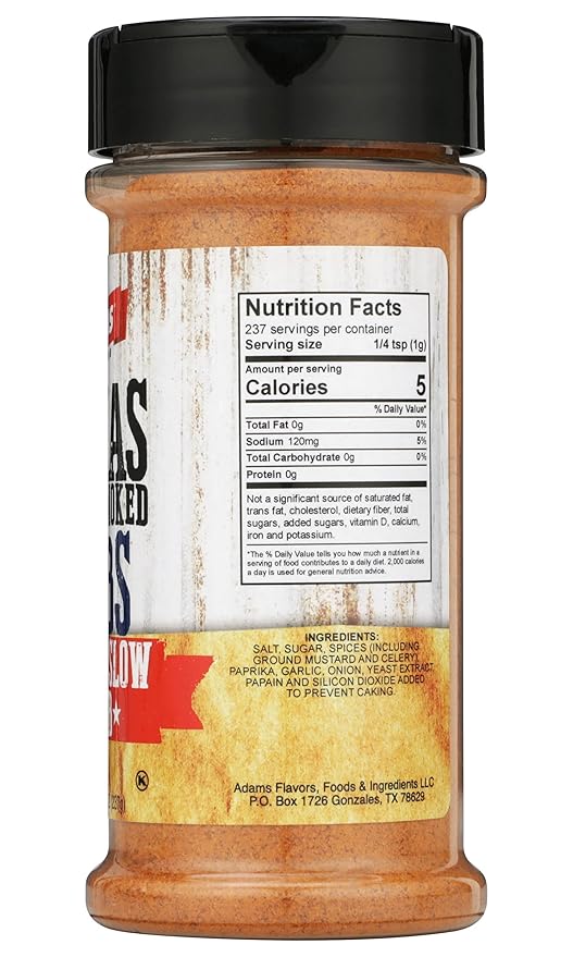 Adams Texas Style Smoked Ribs Low N’ Slow Rub 8.35 oz (Pack of 1)