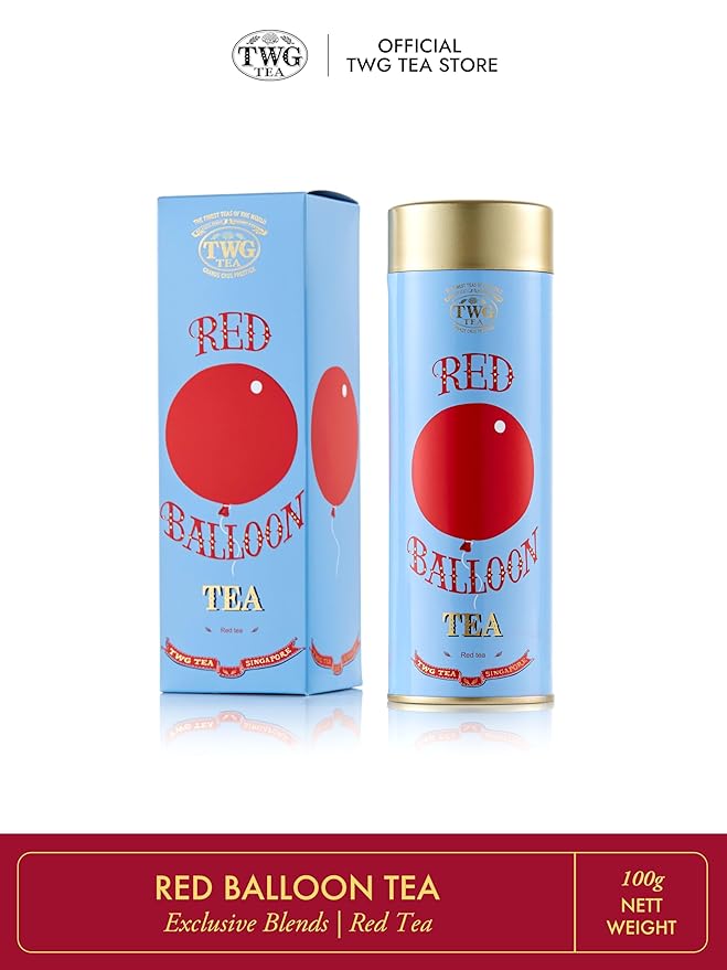 TWG Tea | Red Balloon Tea | Rooibos Tea | Coconut &amp Blueberries | Haute Couture Tin 100g | Gift Set
