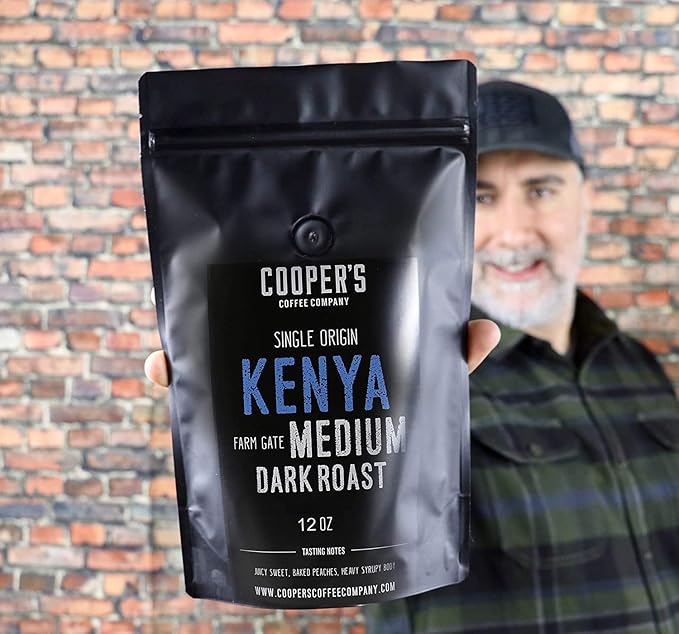 Kenya AA Medium-Dark Roast Coffee Beans Single Origin Ground Coffee Gourmet Coffee - 5lb Bag