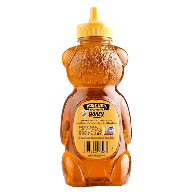 Busy Bee Honey Grade A Filtered Honey 24 Ounce 1.5 LB (Pack of 3 Honey Bears)