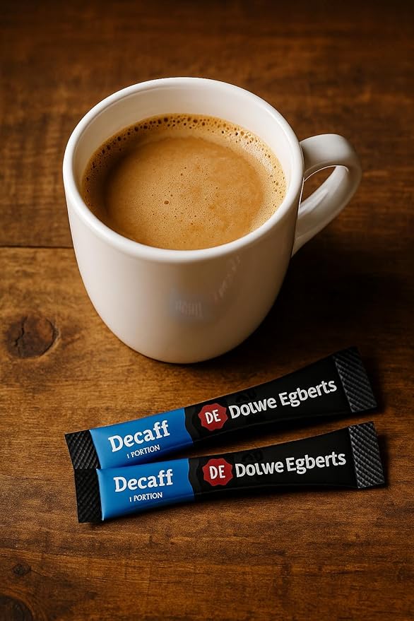 Douwe Egberts Decaf Instant Coffee Sachets (Each 1.5g Pack of 50) – Smooth Medium Roast Decaffeinated Single-Serve Coffee Sticks