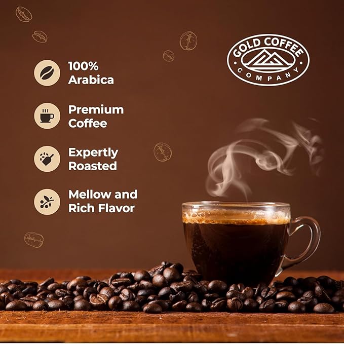 Gold Coffee Bundle | Kanaloa &amp Blue Mountain Medium Roast Whole Bean |100% Arabica Coffee 1 lb. (Pack of 2)