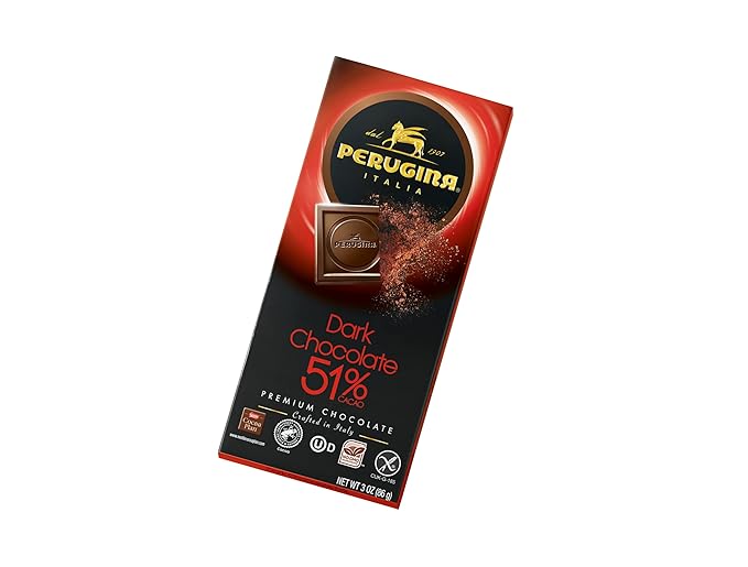 Perugina Dark Chocolate 51% Bar 3 oz 12 Count(Pack of 1)
