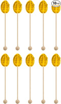 Sweet Stirs Original Flavored American Honey Spoons on Wooden Sticks Gift Pack of 10 (Clover)