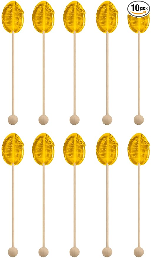Sweet Stirs Original Flavored American Honey Spoons on Wooden Sticks Gift Pack of 10 (Clover)