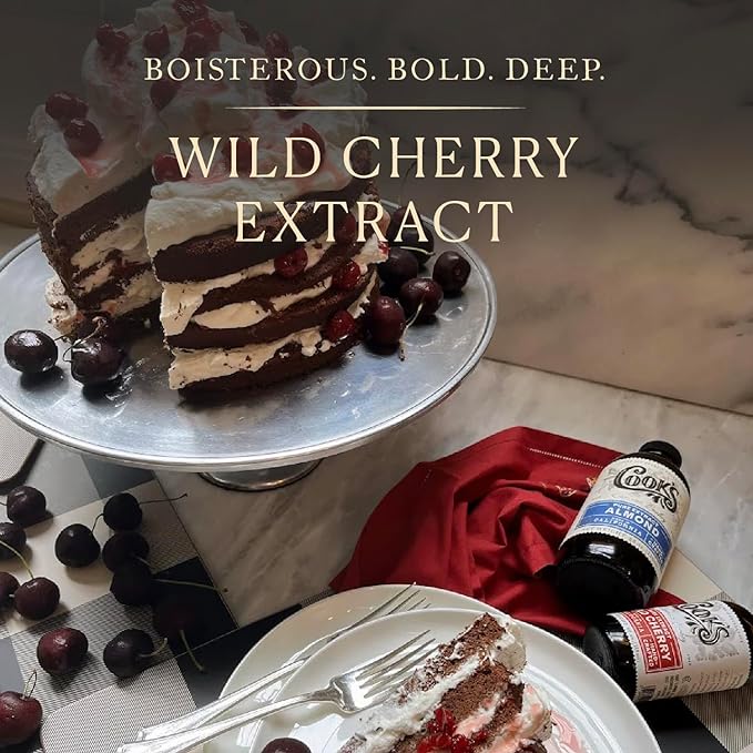 Cook's Wild Cherry Extract for Baking Preserves Syrup Cookies Cakes 8 oz