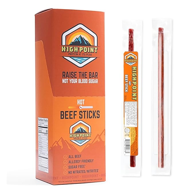 Highpoint Protein Sizzling HOT Beef Stick 20 CT (Pack of 1)