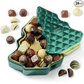 Christmas Chocolate Gift Basket Christmas Tree Shaped Tin with Assorted Truffles Holiday Stocking Stuffer Present Festive Corporate Family Gift Tin Idea for Men and Women Bonnie and Pop