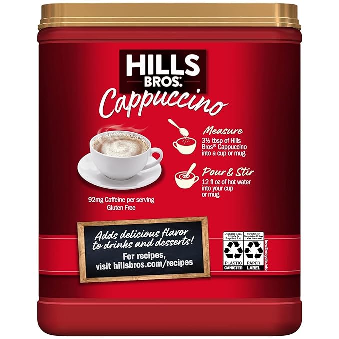 Hills Bros. Flavor Coffee (Classic Cappuccino 14 Ounce (Pack of 4)