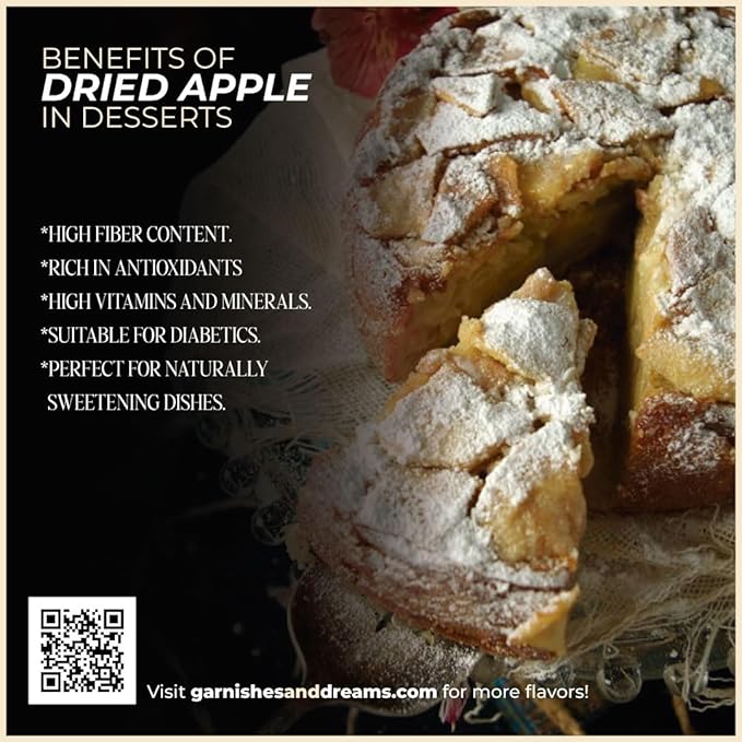 Garnishes &amp Dreams Dehydrated &amp Dried Apple Slices (5.5oz) – Natural Fruit for Cocktails Mixology Desserts &amp Healthy Snacking No Sugar Added Edible Dried Fruit for Baking &amp Drinks