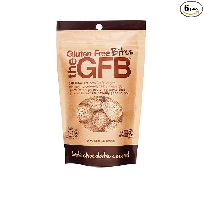 The Gluten Freeb Bites - Dark Chocolate Coconut - Case of 6-4 oz6