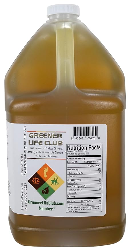 Essential Depot Olive Oil - Pomace - Food Grade - 2 Gallons 256 oz - 2 x 1 Gallon Containers - Safety Sealed HDPE Container with Resealable Cap