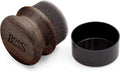 John Boos Oil &amp Cream Round Applicator for Wood Cutting Boards Butcher Blocks &amp Utensils Walnut - Solid Hardwood Handle Silver Ion-Treated Sponge Storage Cap Easy and Even Application