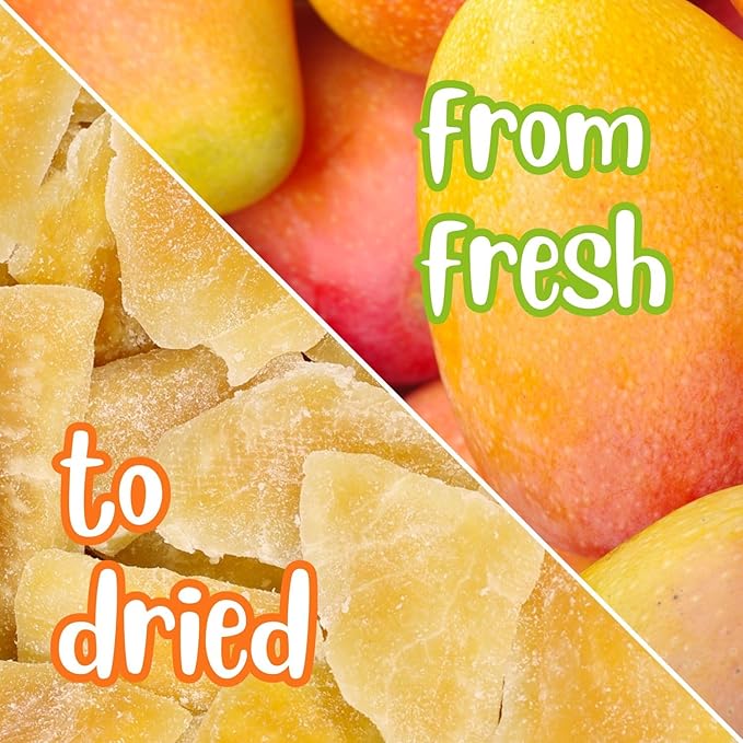 Dried Mango Slices by Its Delish 30 OZ Jumbo Reusable Container | Candied Dried Fruit | Natural Flavor Sweetened &amp Low Sugar No Color Added | Dry Mango Candy Healthy Snacks | Vegan Kosher
