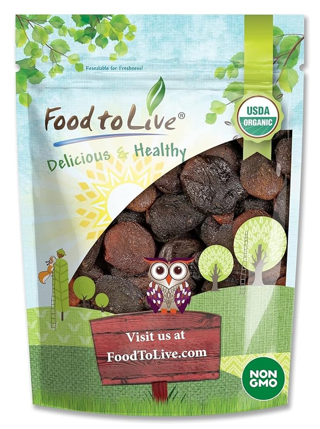 Food to Live Organic Dried Apricots 4 Pounds Non-GMO Kosher Unsulfured Raw Vegan Bulk